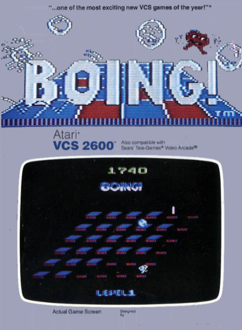 Boing box art for Atari 2600